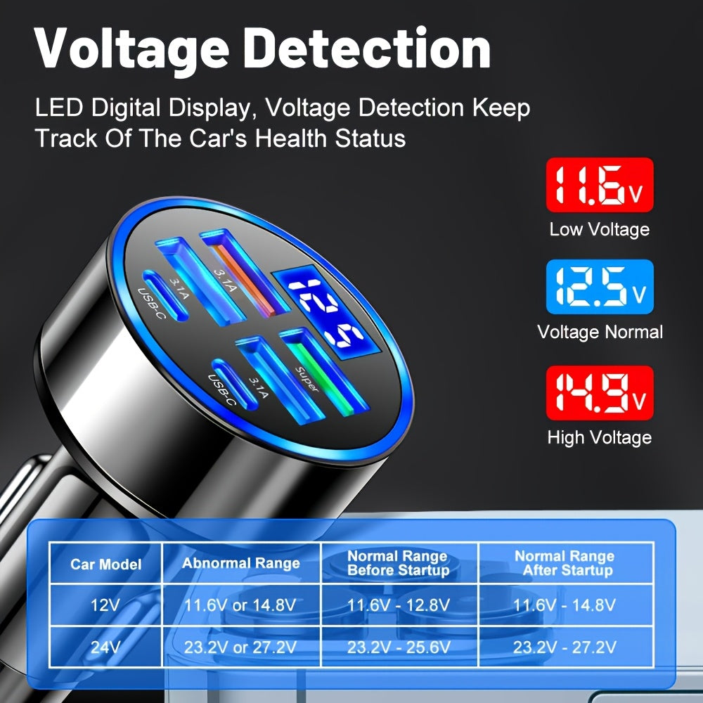 Multi-Port 4USB Car Charger